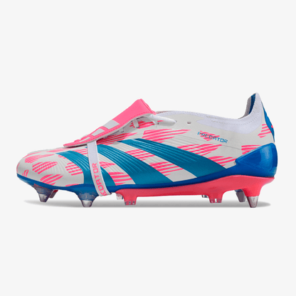 Adidas Predator Elite Fold-Over Tongue SG - Branca, Azul e Rosa - Tevo Sports SPORT*