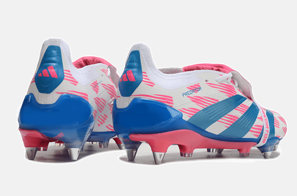 Adidas Predator Elite Fold-Over Tongue SG - Branca, Azul e Rosa - Tevo Sports SPORT*