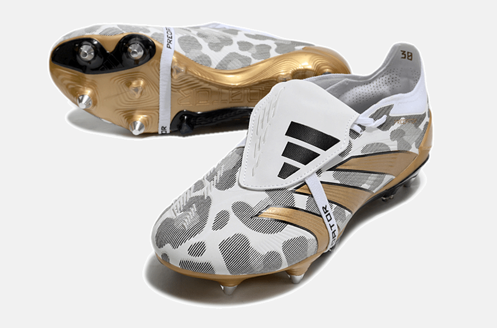 Adidas Predator Elite Fold-Over Tongue SG - Branca, Dourada e Preta - Tevo Sports SPORT*