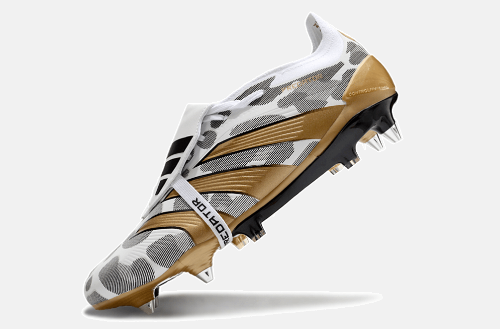 Adidas Predator Elite Fold-Over Tongue SG - Branca, Dourada e Preta - Tevo Sports SPORT*