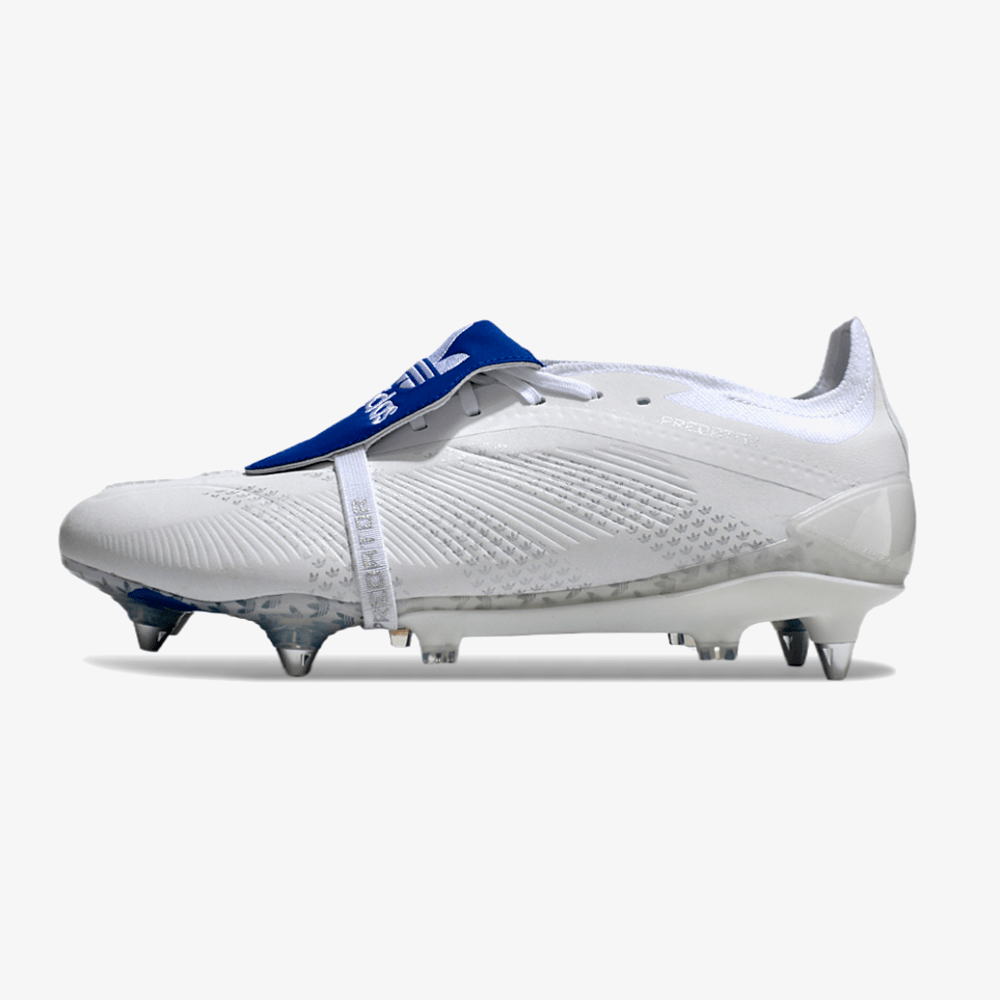Adidas Predator Elite Fold-Over Tongue SG - Branca e Azul - Tevo Sports SPORT*