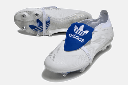Adidas Predator Elite Fold-Over Tongue SG - Branca e Azul - Tevo Sports SPORT*