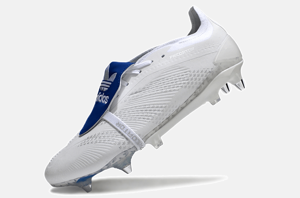 Adidas Predator Elite Fold-Over Tongue SG - Branca e Azul - Tevo Sports SPORT*