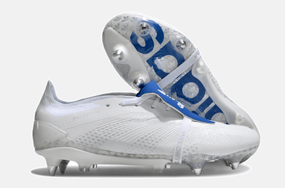 Adidas Predator Elite Fold-Over Tongue SG - Branca e Azul - Tevo Sports SPORT*