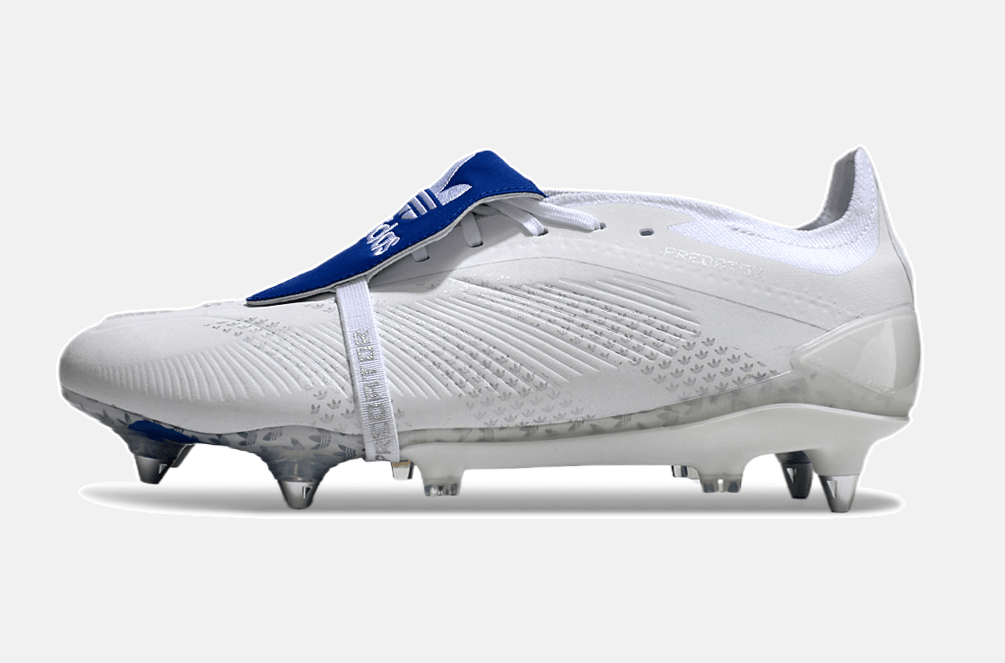 Adidas Predator Elite Fold-Over Tongue SG - Branca e Azul - Tevo Sports SPORT*