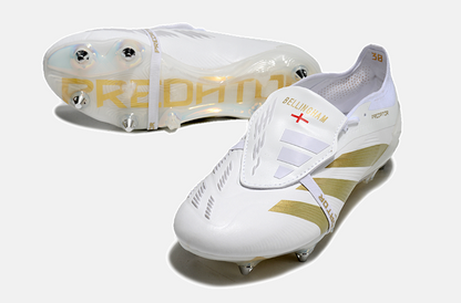Adidas Predator Elite Fold-Over Tongue SG - Branca e Dourada - detalhe