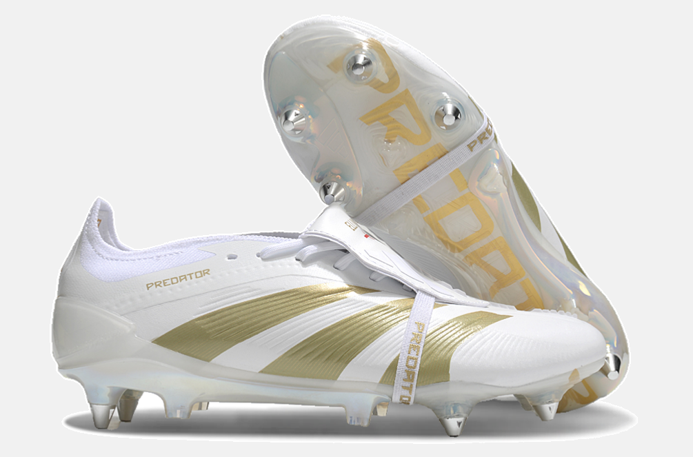 Adidas Predator Elite Fold-Over Tongue SG - Branca e Dourada - imagem 8