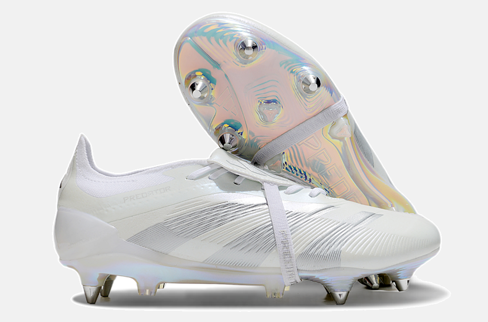 Adidas Predator Elite Fold-Over Tongue SG - Branca e Prata - imagem 8