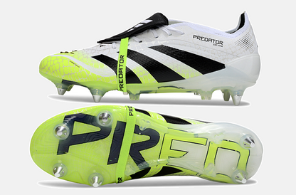 Adidas Predator Elite Fold-Over Tongue SG - Branca, Verde e Preta - Radiant Blaze Pack - vista traseira