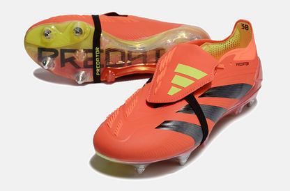 Adidas Predator Elite Fold-Over Tongue SG - Laranja, Cinza, Preta e Verde - detalhe