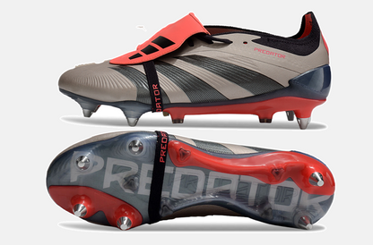 Adidas Predator Elite Fold-Over Tongue SG - Marrom, Laranja e Preta - vista traseira