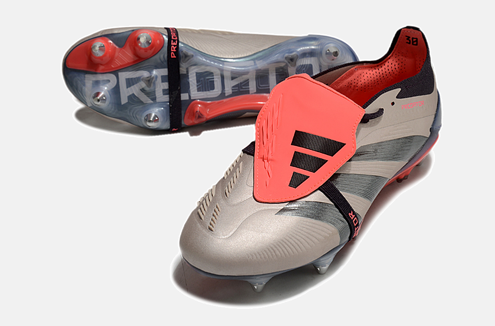 Adidas Predator Elite Fold-Over Tongue SG - Marrom, Laranja e Preta - detalhe