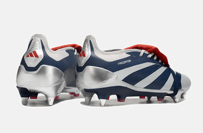 Adidas Predator Elite Fold-Over Tongue SG - Prata, Azul e Vermelha - Tevo Sports SPORT*
