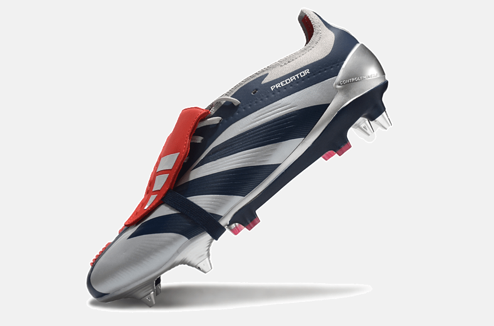 Adidas Predator Elite Fold-Over Tongue SG - Prata, Azul e Vermelha - Tevo Sports SPORT*