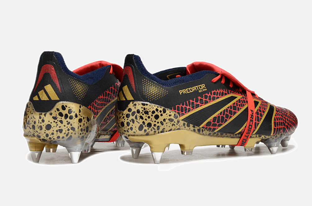 Adidas Predator Elite Fold-Over Tongue SG - Preta, Dourada e Vermelha - Tevo Sports SPORT*