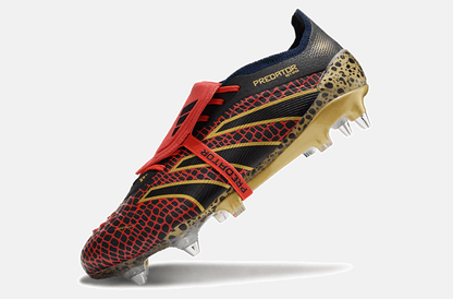 Adidas Predator Elite Fold-Over Tongue SG - Preta, Dourada e Vermelha - Tevo Sports SPORT*