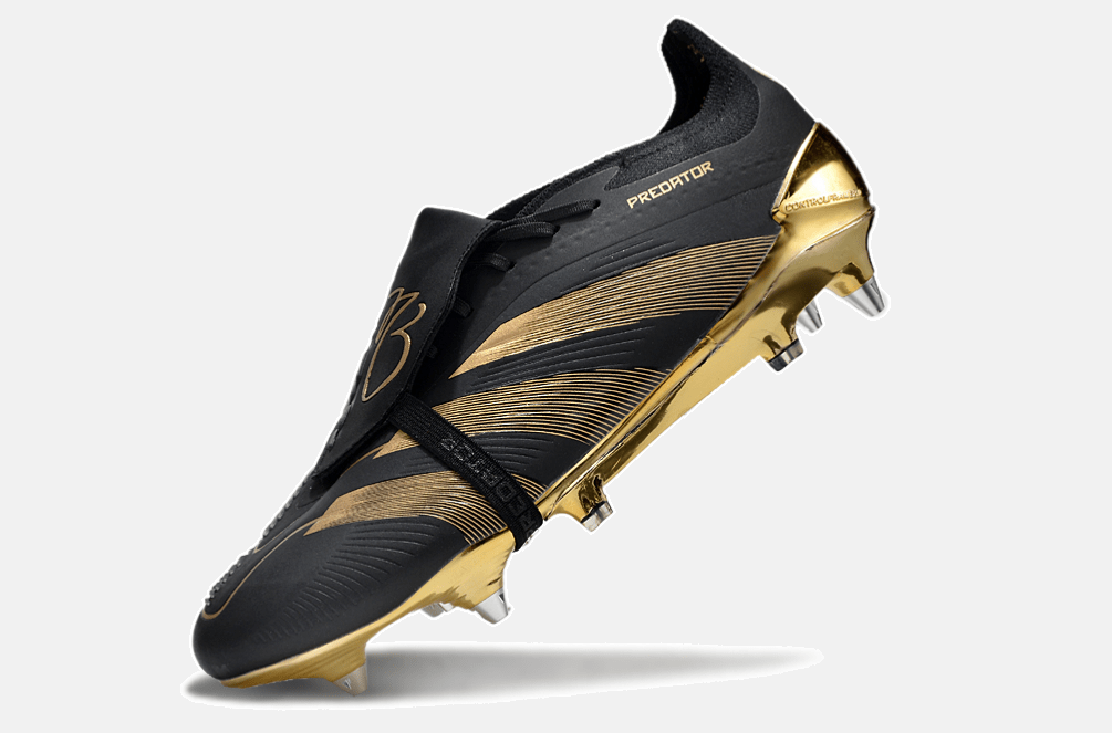 Adidas Predator Elite Fold-Over Tongue SG - Preta e Dourada - Tevo Sports SPORT*