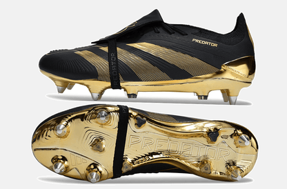 Adidas Predator Elite Fold-Over Tongue SG - Preta e Dourada - Tevo Sports SPORT*