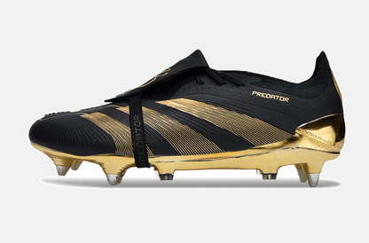 Adidas Predator Elite Fold-Over Tongue SG - Preta e Dourada - Tevo Sports SPORT*
