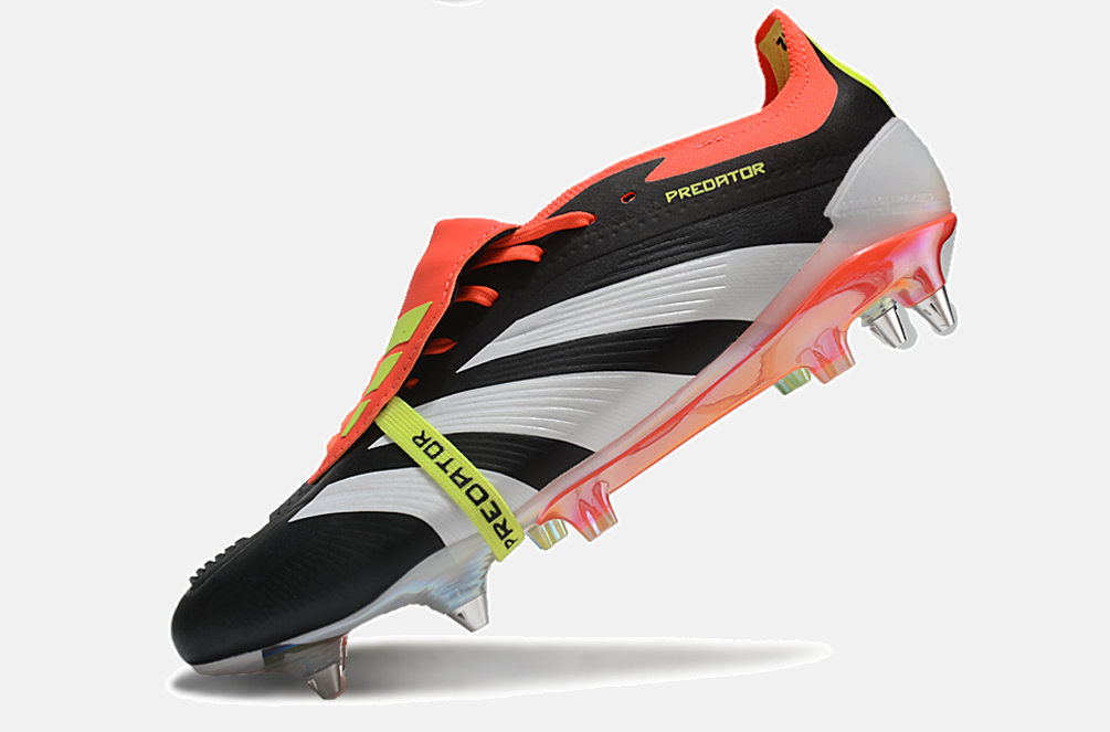 Adidas Predator Elite Fold-Over Tongue SG - Preta, Laranja e Verde - imagem 5