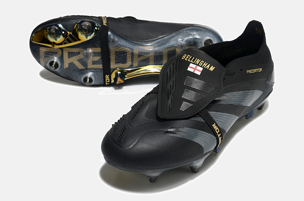 Adidas Predator Elite Fold-Over Tongue SG - Preta e Cinza - detalhe