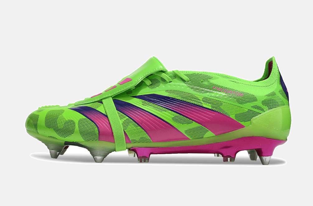 Adidas Predator Elite Fold-Over Tongue SG - Verde, Rosa e Roxa - Tevo Sports SPORT*