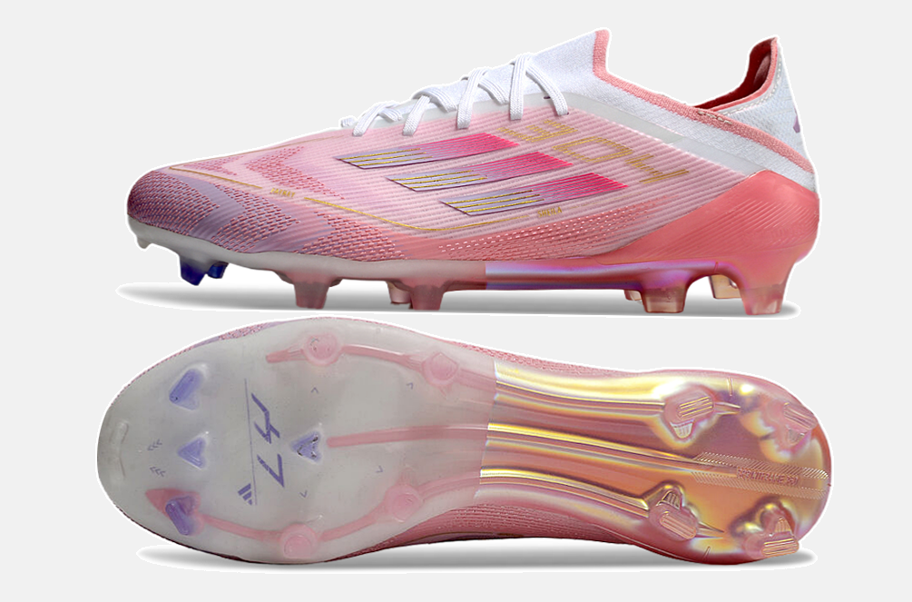 Chuteira Adidas F50.1 YAMAL FG Bege - vista traseira