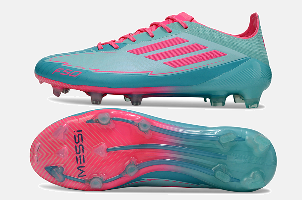 Chuteira Adidas f50 Elite FG - Azul e Rosa - detalhe