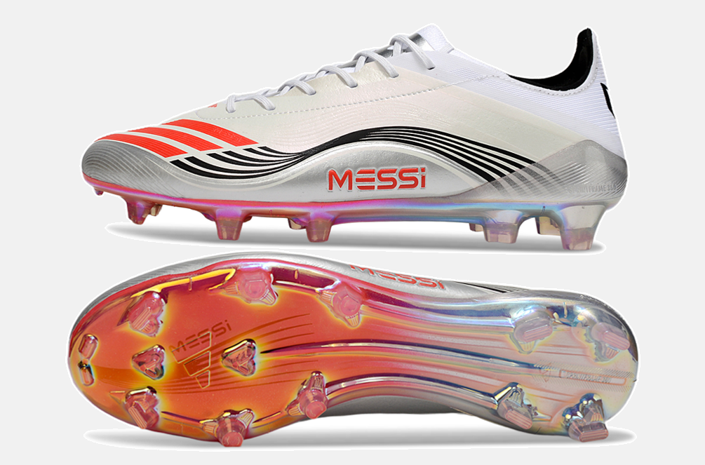 Chuteira Adidas F50 Messi Elite FG - Branca - vista traseira