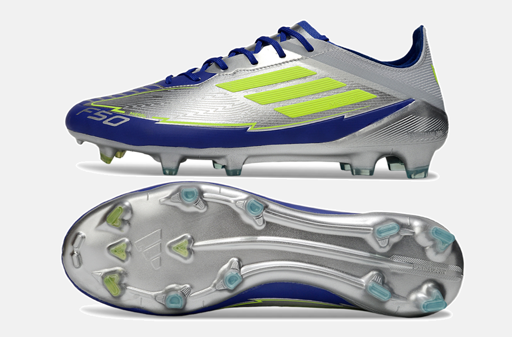 Chuteira Adidas f50 Elite FG - Prata e Azul - detalhe