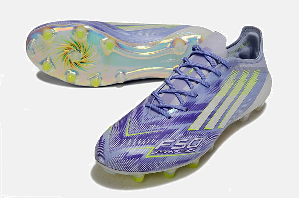 Chuteira Adidas F50 Elite FG - Roxa e Verde - Sparkfusion - detalhe