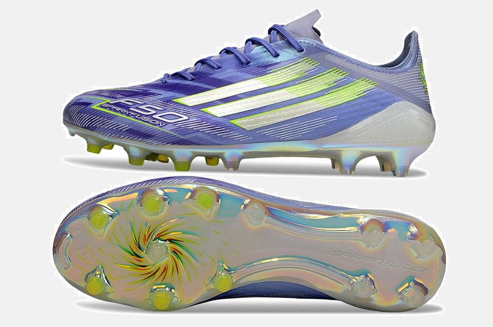 Chuteira Adidas F50 Elite FG - Roxa e Verde - Sparkfusion - vista traseira