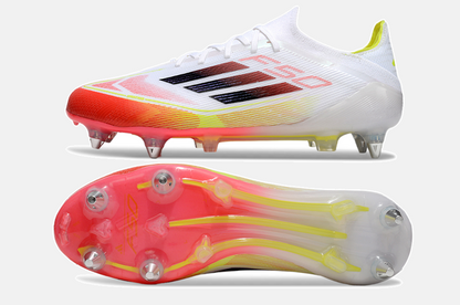 Chuteira Adidas F50 Elite SG - Branco e Laranja - vista traseira