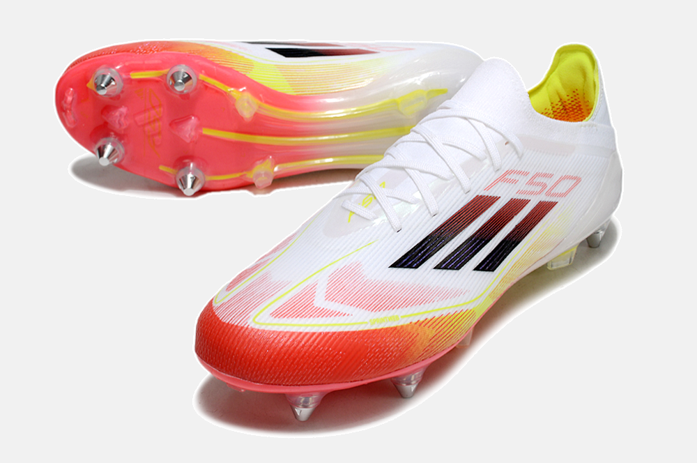 Chuteira Adidas F50 Elite SG - Branco e Laranja - detalhe