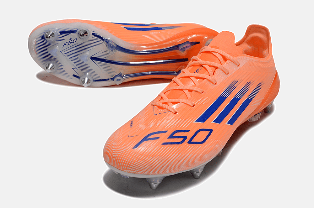 Chuteira Adidas F50 Elite SG - Laranja, Azul e Branca - Coral Blaze Pack - Tevo Sports SPORT*