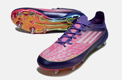 Chuteira Adidas F50 Lamine Yamal Elite SG - Rosa e Roxa - detalhe