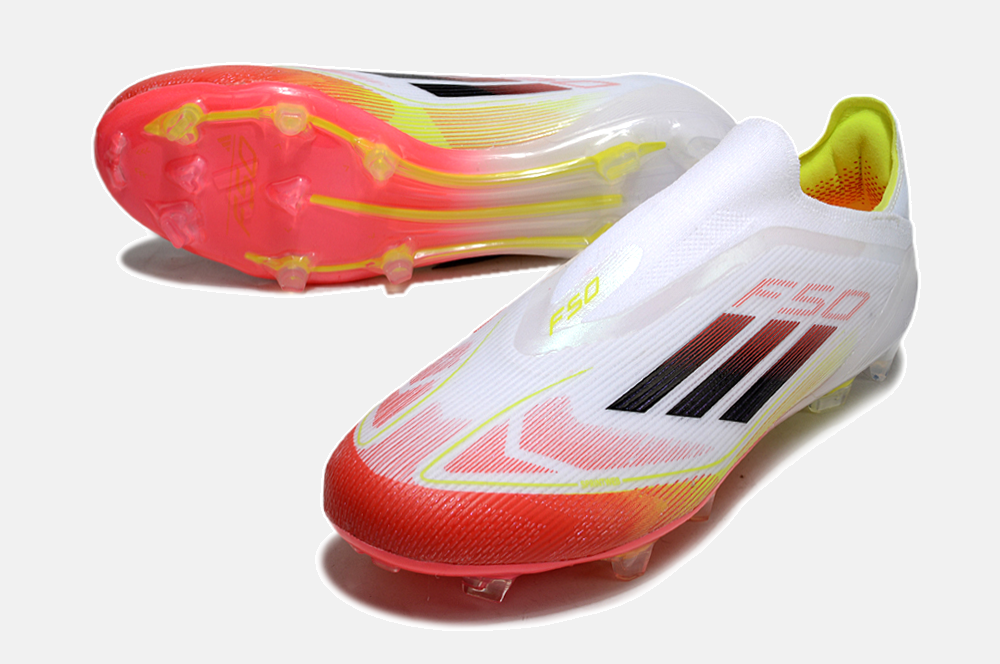 Chuteira Adidas F50 LL FG - Branca e Laranjada - vista traseira