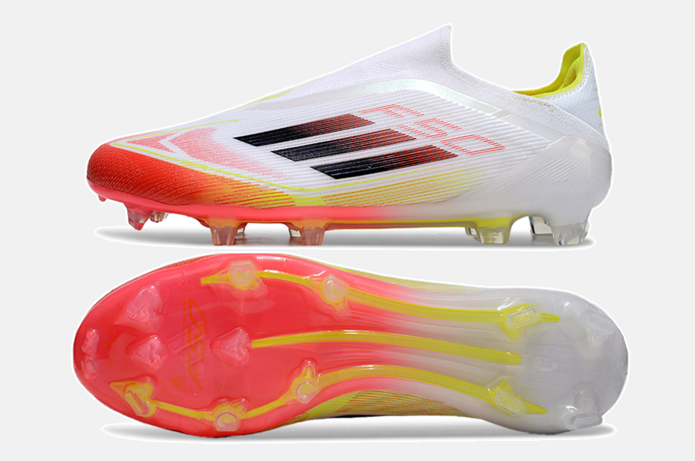 Chuteira Adidas F50 LL FG - Branca e Laranjada - detalhe