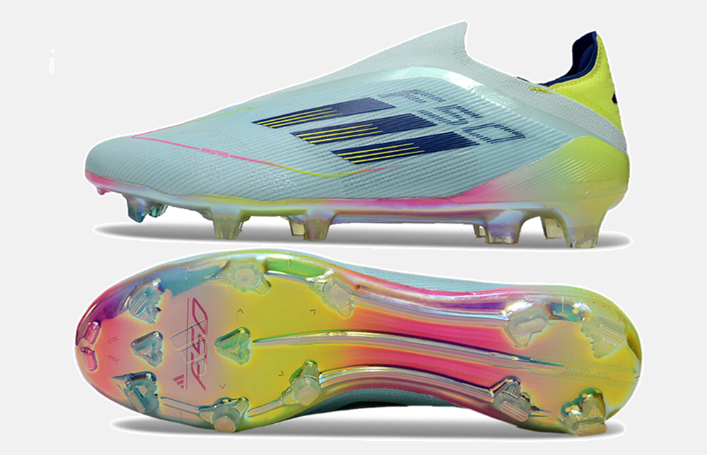 Chuteira Adidas F50 LL FG - Azul e Verde - vista traseira
