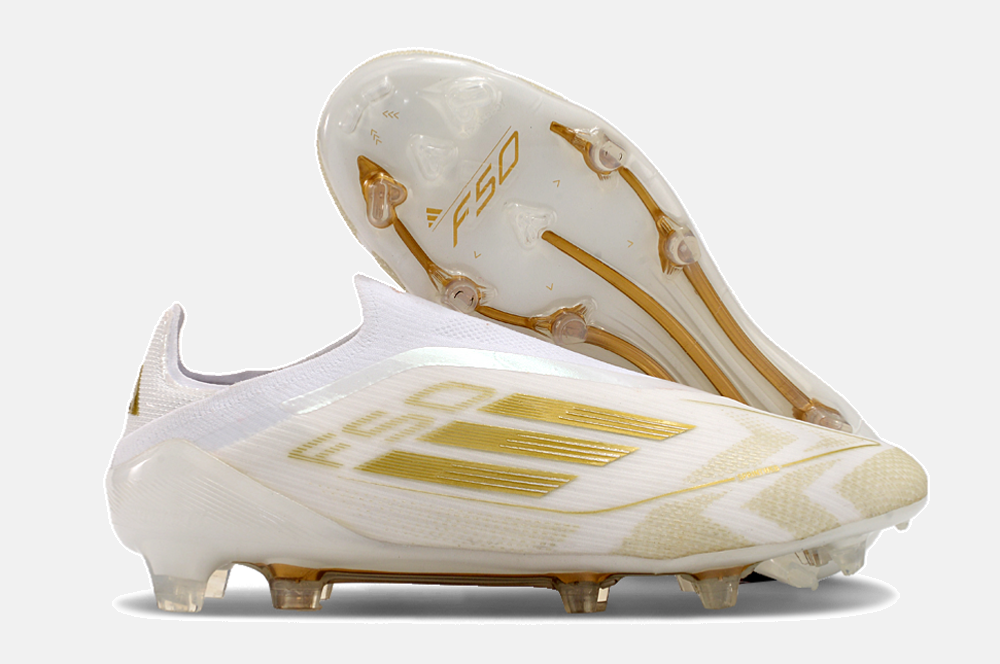 Chuteira Adidas F50 LL FG - Branca e Dourada - imagem 8