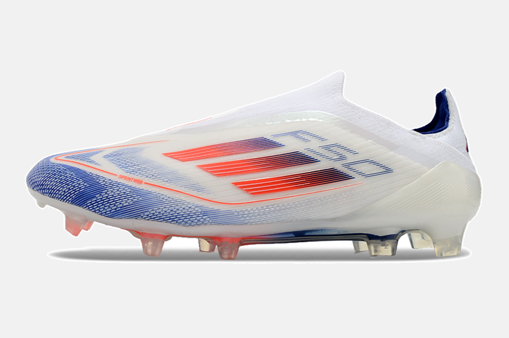 Chuteira Adidas F50 LL FG - Branca, Laranja e Azul - imagem 5