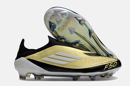 Chuteira Adidas F50 LL FG - Dourada e Branca - imagem 8