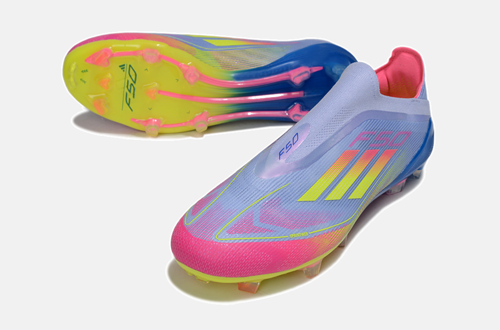 Chuteira Adidas F50 LL FG - Roxa Rosa e Verde - detalhe