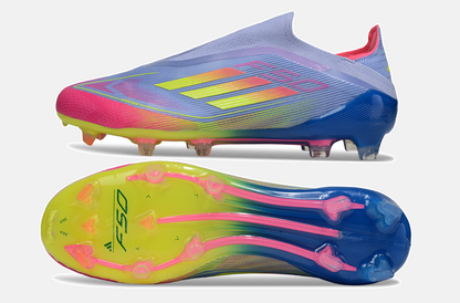 Chuteira Adidas F50 LL FG - Roxa Rosa e Verde - vista traseira