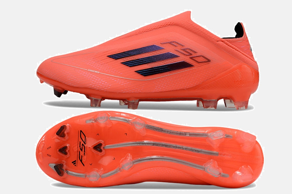Chuteira Adidas F50 LL FG - Laranja e Preta - vista traseira