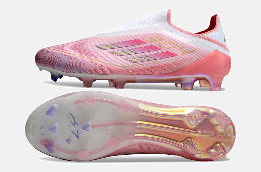 Chuteira Adidas F50 LL YAMAL FG - Rosa e Branco - foto 3