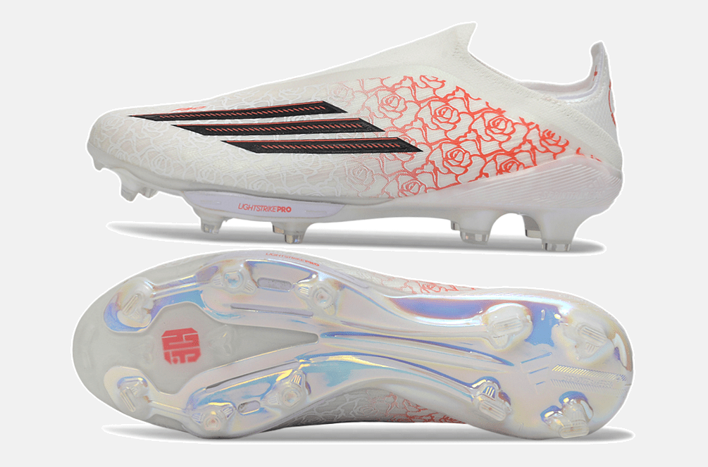 Chuteira Adidas F50 LL YAMAL FG - Branca e Vermelha - Tevo Sports SPORT*