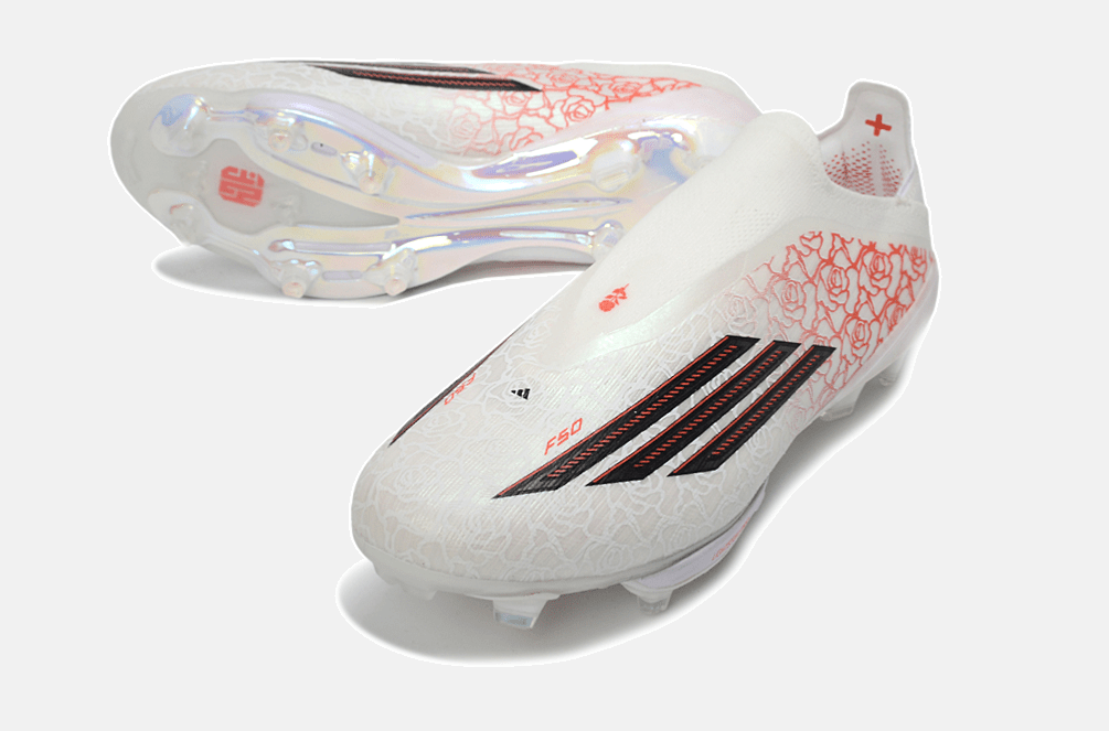 Chuteira Adidas F50 LL YAMAL FG - Branca e Vermelha - Tevo Sports SPORT*