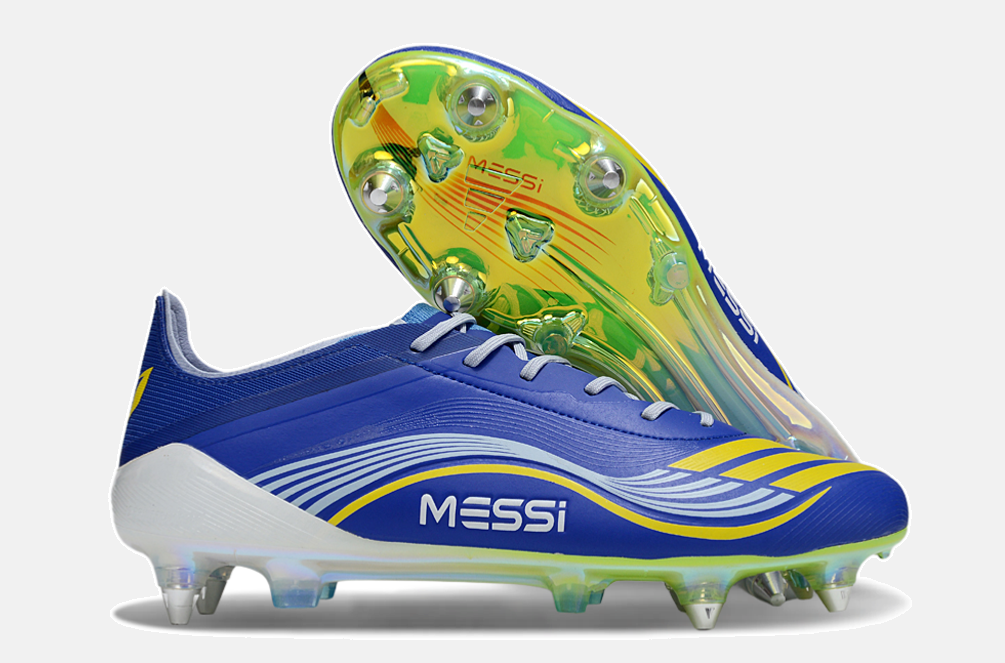 Chuteira Adidas F50 Messi Elite SG - Azul, Branca e Amarela - imagem 7