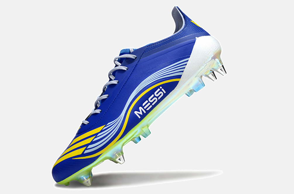 Chuteira Adidas F50 Messi Elite SG - Azul, Branca e Amarela - imagem 4